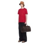 MCM OTTOMAR WEEKENDER BAG IN MAXI VISETOS BLACK