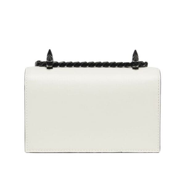 ALEXANDER MCQUEEN WOMANS MINI JEWELLED SATCHEL IN SOFT LVORY