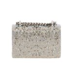 ALEXANDER MCQUEEN WOMANS MINI JEWELLED SATCHEL IN WHITE