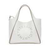 STELLA MCCARTNEY LOGO GRAINY ALTER MAT CROSSBODY BAG