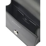 ALEXANDER MCQUEEN WOMANS THE BIKER MINI JEWELLED SATCHEL IN BLACKWHITE