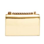 ALEXANDER MCQUEEN WOMANS THE BIKER MINI JEWELLED SATCHEL IN GOLD