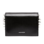 ALEXANDER MCQUEEN WOMANS THE BIKER SMALL SKULL BAG IN BLACK