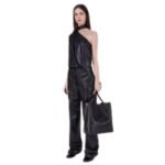 STELLA MCCARTNEY FRAYME CROC-EFFECT EMBOSSED TOTE BAG