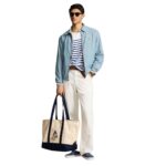RALPH LAUREN POLO BEAR CANVAS TOTE