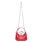 ALEXANDER MCQUEEN WOMENS THE JEWELLED HOBO BAG IN WELSH RED