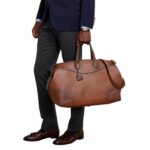 RALPH LAUREN VOYAGER BURNISHED CALFSKIN DUFFEL