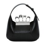 ALEXANDER MCQUEEN WOMENS THE JEWELLED HOBO MINI BAG IN BLACK
