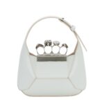 ALEXANDER MCQUEEN WOMENS THE JEWELLED HOBO MINI BAG IN WHITE