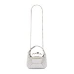ALEXANDER MCQUEEN WOMENS THE JEWELLED HOBO BAG IN SILVER