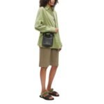 LA GARCONNE DRIES VAN NOTEN CRISP LEATHER BAG BLACK