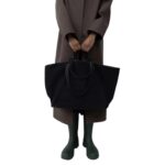 LA GARCONNE KASSL CANVAS TOTE — BLACK / OIL BORDEAUX