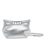 ALEXANDER MCQUEEN WOMENS THE PEAK BAG MINI IN SILVER