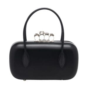 ALEXANDER MCQUEEN WOMENS THE REVERSE CLUTCH IN BLACK
