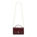 ALEXANDER MCQUEEN WOMENS TOP HANDLE SKULL BAG IN MADDER