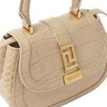 VERSACE CROC-EFFECT GRECA GODDESS MINI BAG