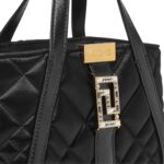 VERSACE CRYSTAL GRECA GODDESS SATIN MINI BAG