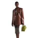 PRADA DOUBLE BREASTED LEATHER JACKET