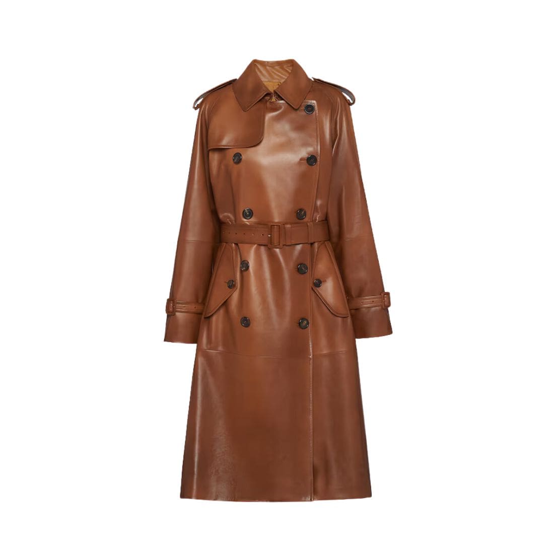 PRADA NAPPA LEATHER COAT