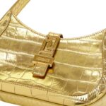 VERSACE GRECA GODDESS METALLIC SMALL HOBO