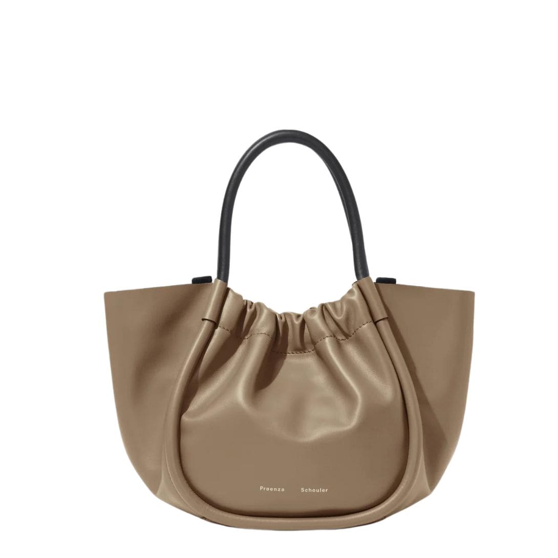 PROENZA SMALL RUCHED CROSSBODY TOTE LIGHT TAUPE