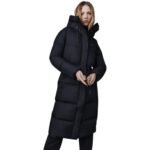 MACKAGE ISHANI FOIL SHIELD LONG DOWN COAT WITH HOOD