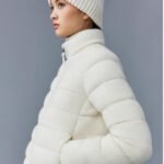 mackage melia down cashmere blend jacket with stand collar