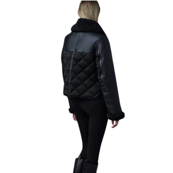 MACKAGE TULIP QUILTED SHEEPSKIN JACKET WITH SHEARLING TRIM - Image 5