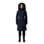 MACKAGE KAILYN FLARED DOWN COAT WITH BLUE FOX FUR HOOD