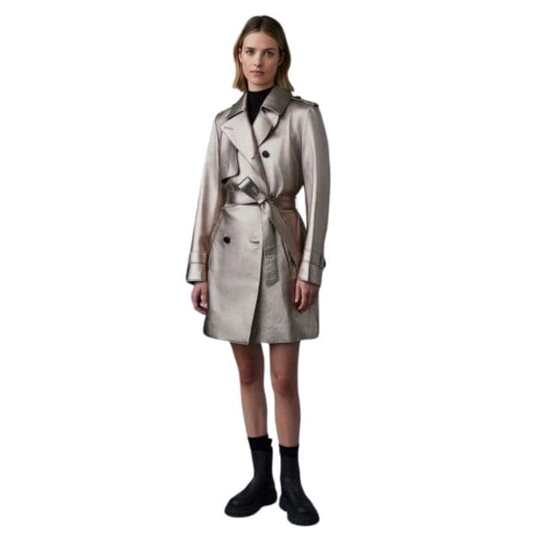 MACKAGE MELY LONG LEATHER TRENCH COAT