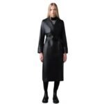 MACKAGE GAEL-V MAXI LEATHER TRENCH COAT