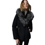 MACKAGE ADALI DOWN COAT WITH SILVER FOX FUR SIGNATURE MACKAGE COLLAR