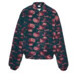 MAGDA BUTRYM OVERSIZED FLEECE IN DARK GREEN FLORAL PRINT