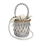 LOEWE SMALL FRINGED BUCKET BAG IN CALFSKIN