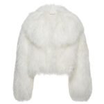 MAGDA BUTRYM SHORT SHAG SHEARLING COAT IN CREAM