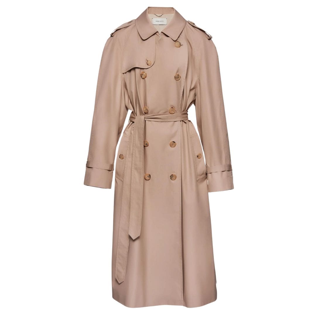 MAGDA BUTRYM DOUBLE BREASTED TRENCH COAT IN BEIGE