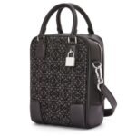 LOEWE AMAZONA 15 BAG IN ANAGRAM JACQUARD AND CALFSKIN