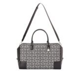 LOEWE AMAZONA 44 BAG IN JACQUARD WITH ANAGRAM MOTIF AND CALFSKIN