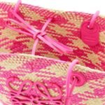 LOEWE SMALL ANAGRAM BASKET BAG IN IRACA PALM AND CALFSKIN