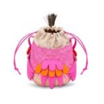 LOEWE BIRD BAG IN IRACA PALM AND CALFSKIN