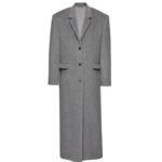 MAGDA BUTRYM SINGLE-BREASTED LONG WOOL COAT IN GREY