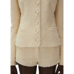 MEGDA BUTRYM BOUCLE HOT SHORTS IN CREAM