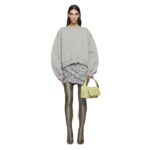 THE ATTICO SILVER MINI SKIRT