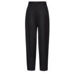 MAGDA BUTRYM TAPERED WOOL TROUSERS IN BLACK