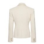 MAGDA BUTRYM FITTED BOUCLE BLAZER IN BEIGE