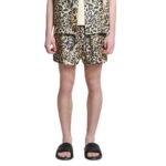 NANUSHKA AMIL SILK TWILL SHORTS LEOPARD
