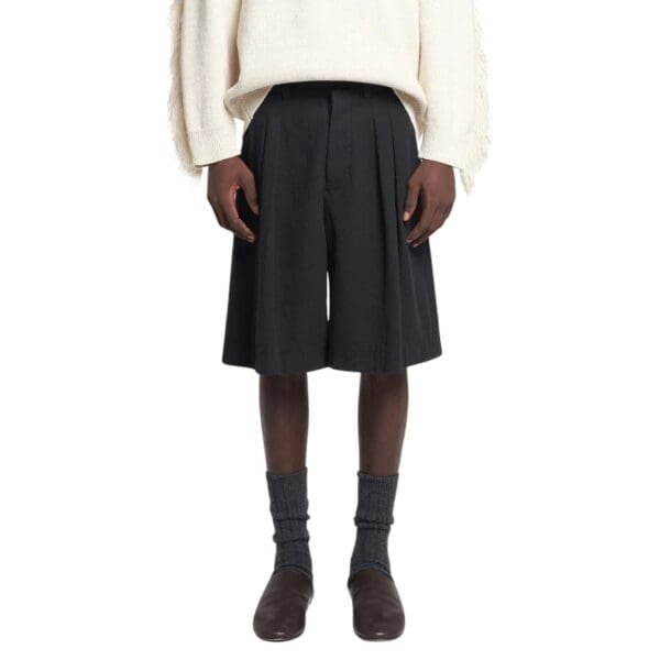NANUSHKA CARSTEN WASHED-CANVAS SHORTS BLACK