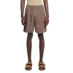 NANUSHKA CADEN LINEAR CROCHET SHORTS BROWN