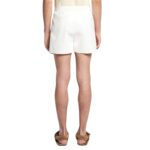 NANUSHKA AMIL OKOBOR ALT-LEATHER SHORTS WHITE