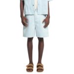 NANUSHKA NOVAN DENIM SHORTS BLUE
